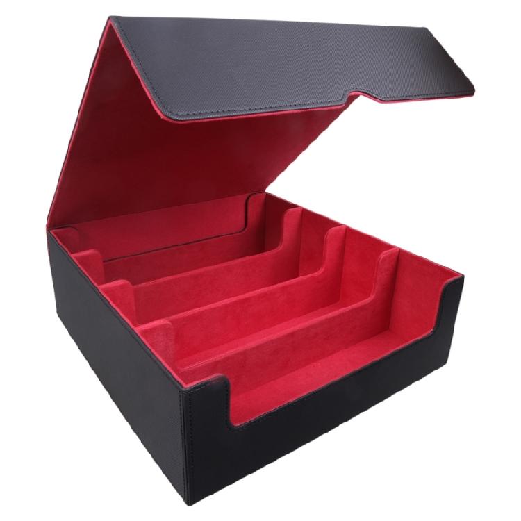 Trading Card Storage Box PU Leather Dustproof Container Gaming Card Holder Large Capacity Card Organizers Enduring