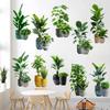 Self-Adhesive Plant Bonsai Wall Stickers Large Size Wall Mural Green Plants Wallpaper  Living Room