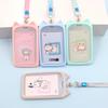 Cute Kitten Transparent Silicone Lanyard Card Holder for Bus and Campus Access Cards