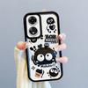 KEYSION Shockproof Case for OPPO A18 A38 A58 A78 A98 5G with Lanyard Silicone Cute 3D Cartoon Doll Phone Cover for OPPO A17 A17K