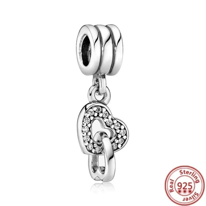 925 Sterling Silver Color Hot Air Balloon Love Bead Charm Fit Original Pandora Bracelet Charm Bead Necklace Diy Female Jewelry