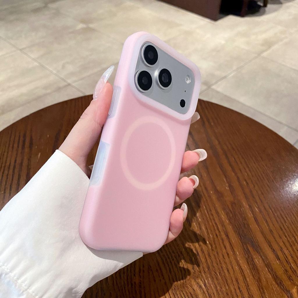 Applicable to iPhone17ProMAX mobile phone case, liquid silicone jelly magnetic suction Apple 16 simple Al all-inclusive soft case