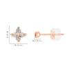 ESTELLE [WEB EXCLUSIVE] Diamond 10K Pink Gold Flower Motif Earrings 0212-2457-0018-0000