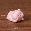 Mini Summer Pink Piggy Figurine Cartoon Pig Micro Landscape Ornament Dollhouse Model Car Interior Home Desktop Decoration
