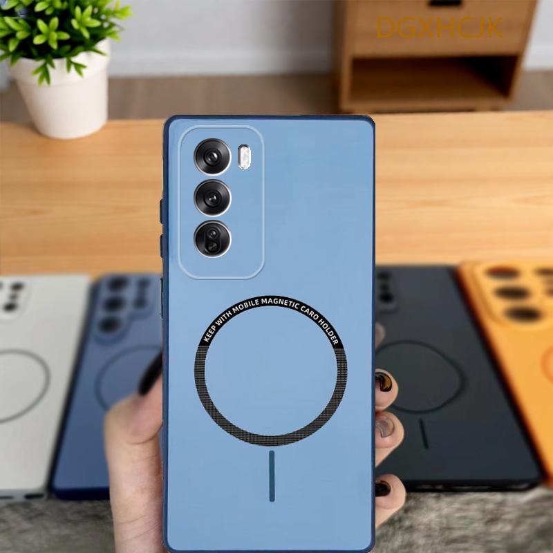 Чехол для Oppo Reno12 Чехол для телефона OPPO Reno12 Pro Чехол Oppo Reno 12 Pro reno12 Ударопрочный Цветной Магнитный Жесткий Силиконовая задняя крышка OPPO Reno12