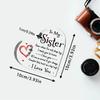 2D Flat Acrylic Heart-Shaped Sister Appreciation Gift Desktop Decoration Plaque, Home Decor Plaque Hanging Wall Art Decorative Garden Decoration for R