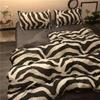 European Check Print Non Fading Bed Sets Simple Washed Cotton Stain Resistant Bedding Set Twin Full Queen King Size Bedclothes