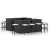 Day and Night - Day and Night Garden Bar Set 16 Pieces with Black Synthetic Rattan Cushions