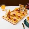 Cheese Board Serving Tray Snack Platter Cold Cuts Knives Stand