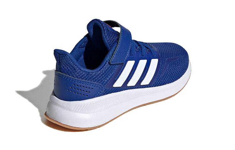 adidas Neo Runfalcon 1.0 Slip Resistant Abrasion Resistant Low Top Running Shoes Blue White Children Aged 3 7 Years Old FW5139