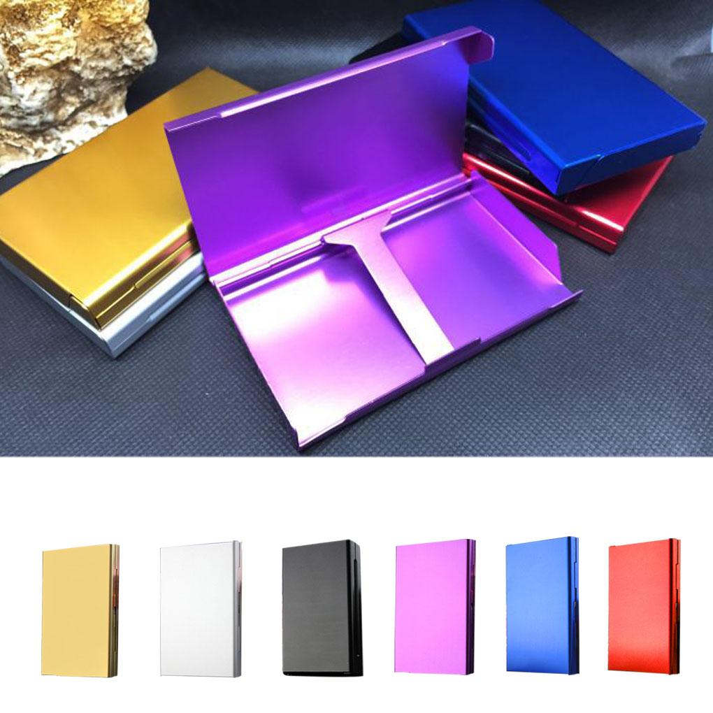 Cigarette Case Holder Aluminum Alloy Flip Extra Slim Cigarette Container Box