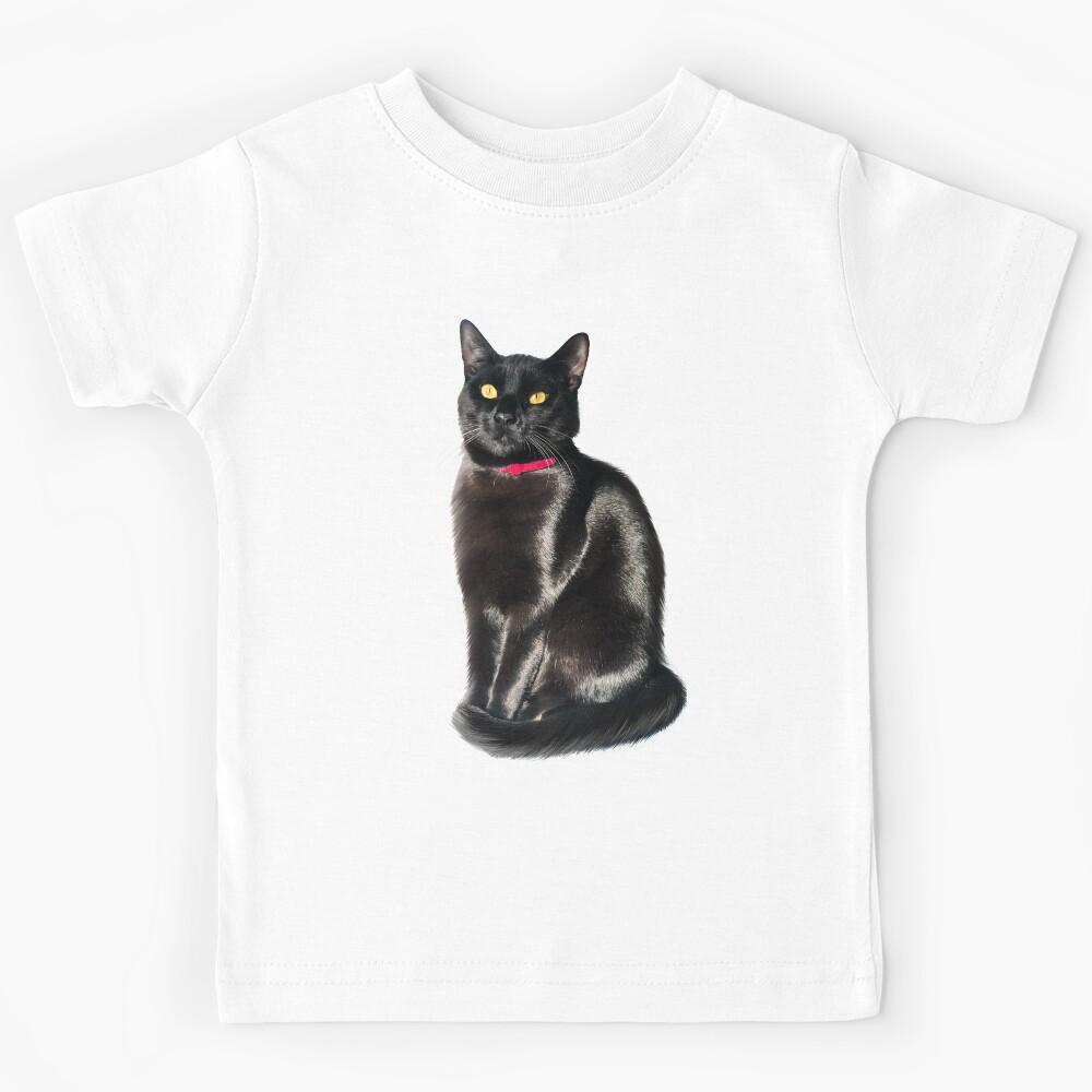 Black Cat Kids T-Shirt 140