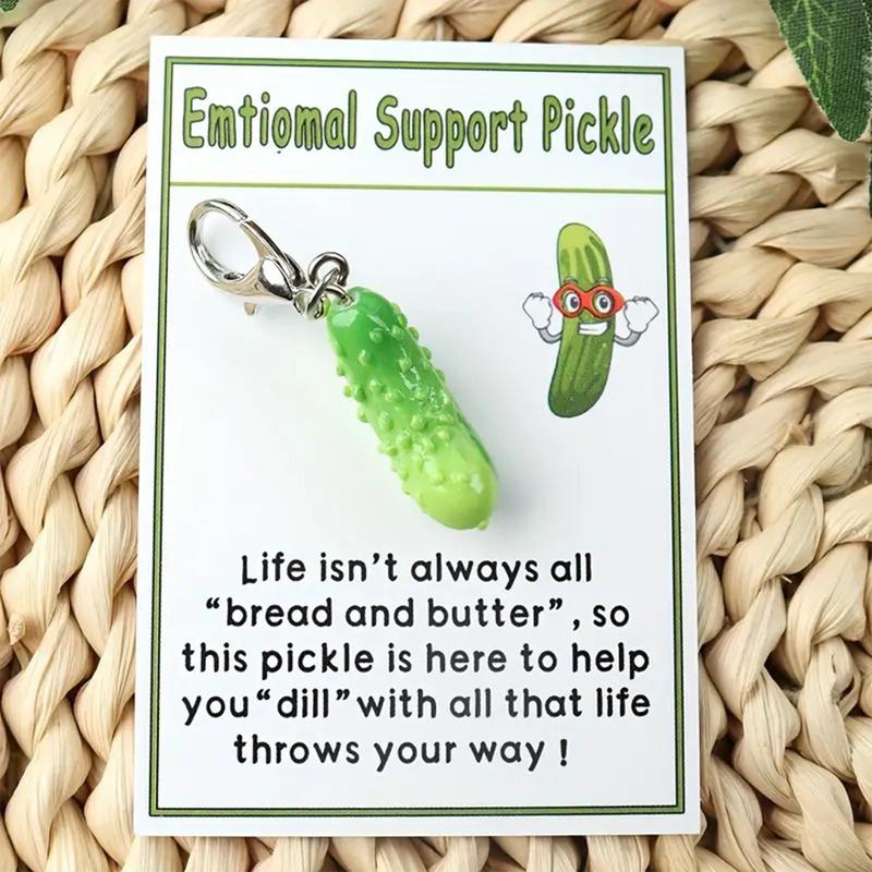 

lucky pickle keychain Decorative Bag Charm Cucumber Positive Purse Charm Emotional Support Keychain Pendant for Bag Car Key france