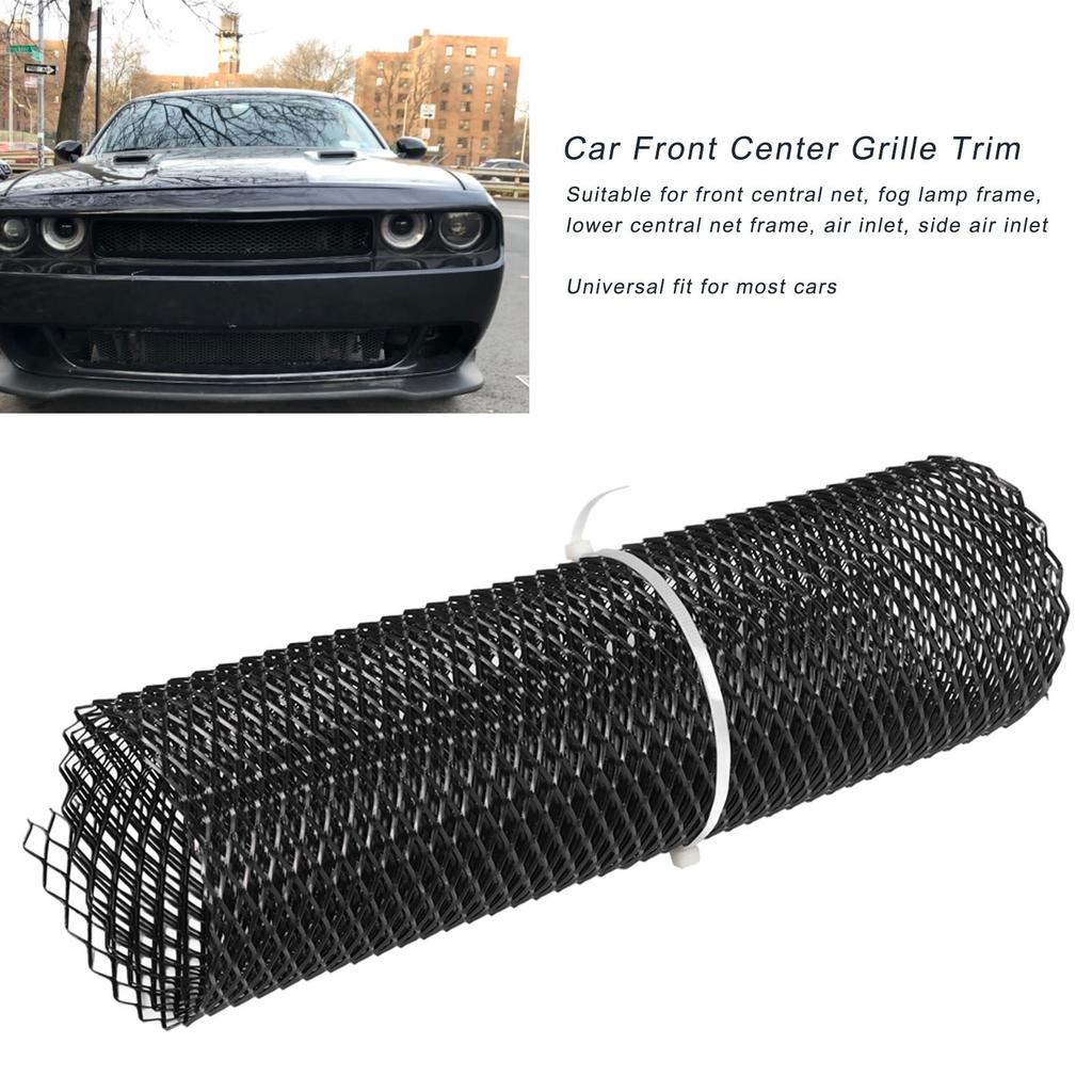 Car Front Center Grid Grille Rhombic Mesh Stable Structure Aluminum Fit for Cars