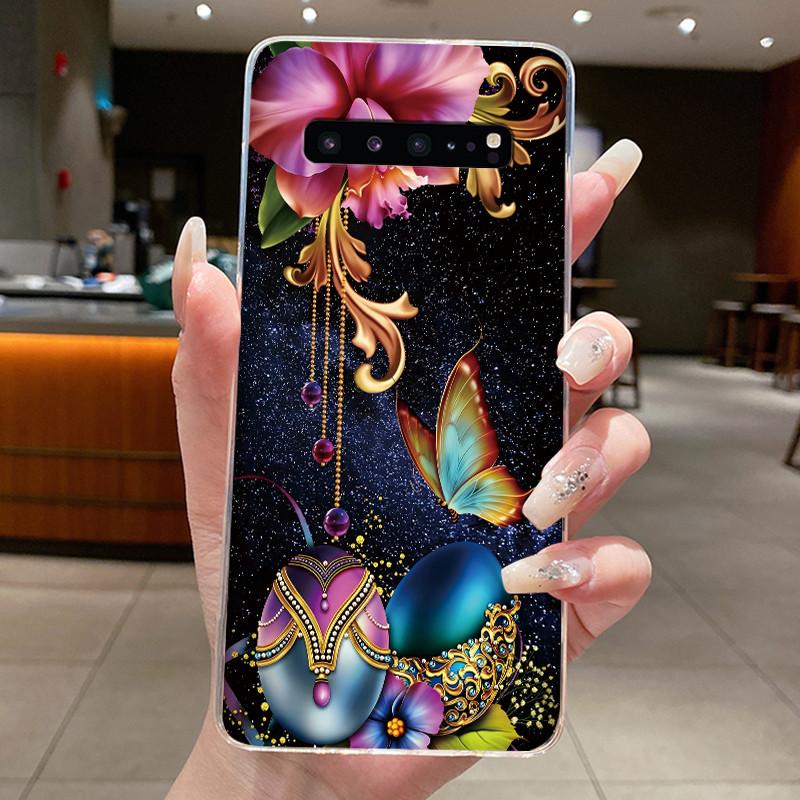 Casing For Samsung Galaxy S10 5G 6.7" SM-G977U G977N G977B Case Aesthetic Fashion Cute Cat Transparent Soft Silicone Back Cover