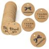 100PCS Round Kraft Paper Tags - 4cm Brown Handmade Gift Tags for DIY Crafts, Weddings & Party Favors ZSY