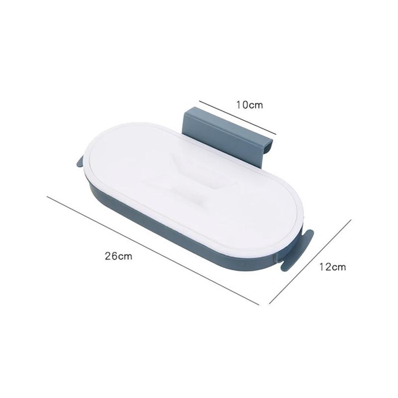 Wall-Mounted Rubbish Bag Holder Storage Rack Kitchen No Punching Hang Bracket Hook Cabinet Door Hanging Rack Kitchen Trash Can