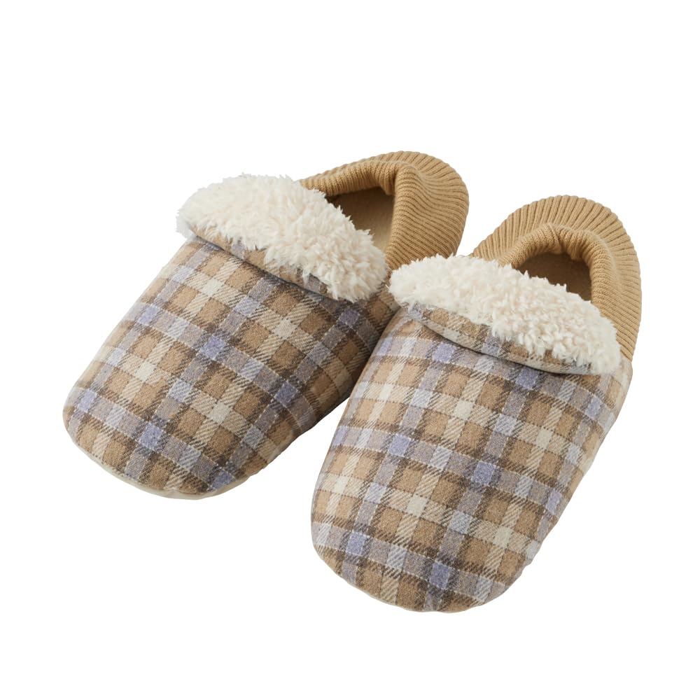 Gunze Warm Room Bound Cold C Dark Beige Slippers, UCHI-COLLE Shoes, Heater, Weather,