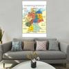 Německá mapa Německa s politickým rozdělením Obrázky Malby Mapa Domácí nástěnná dekorace, Cestovní/Vzdělávací pomůcky