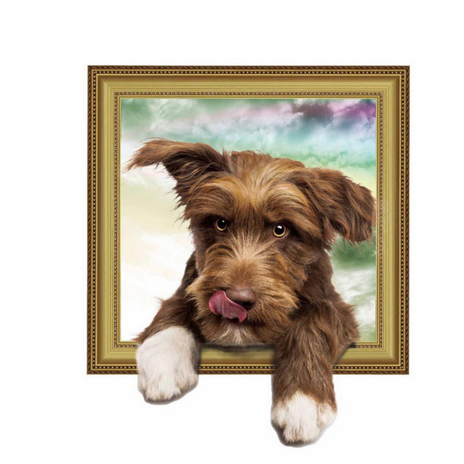 

Милая собака 3D съемная наклейка на стену наклейка DIY спальня гостиная украшение ADM