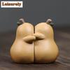 Cartoon Birnenpaar Zisha Teehaustier Yixing Lila Sand Tee Figur Spielzeug Teezeremonie Ornamente Teestatue für Teeservice Handwerk