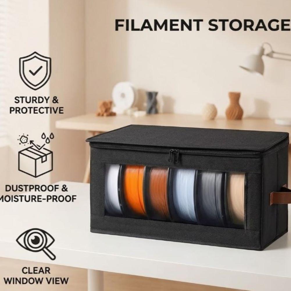New Consumables Storage Box Dustproof Filament Container Holder Rack Modular Stackable For Home Office Workshop Organizer