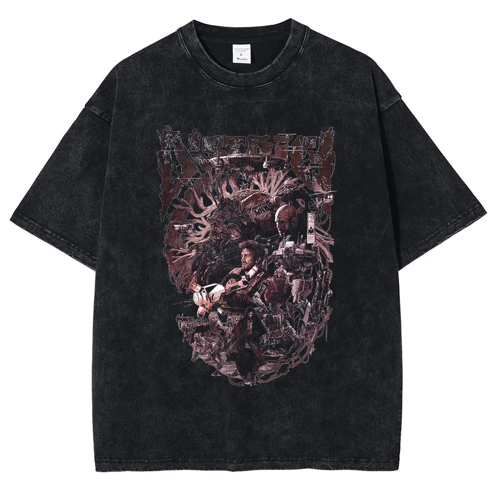 

Men s Pickled T-shirt Retro Punk Pattern Alien Printed Short Sleeve T-shirt Women s Summer Oversize Cotton Short Sleeve 3XL