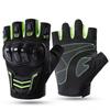 Antislip Breathable Lightweight Goatskin Tactical Half-Finger Unisex Motorcycle Riding Winter Sun-protective Shock-proof Daily