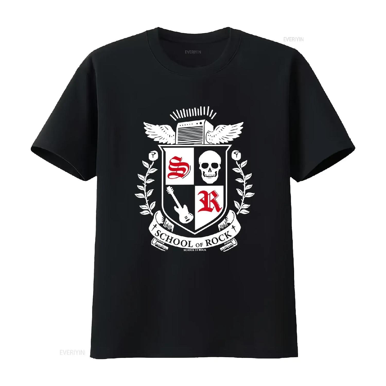 

School of Rock crest from classic movie men s t shirt stylish gift for boyfriend husband friend cool casual wear secret Santa XXXXXL чорний