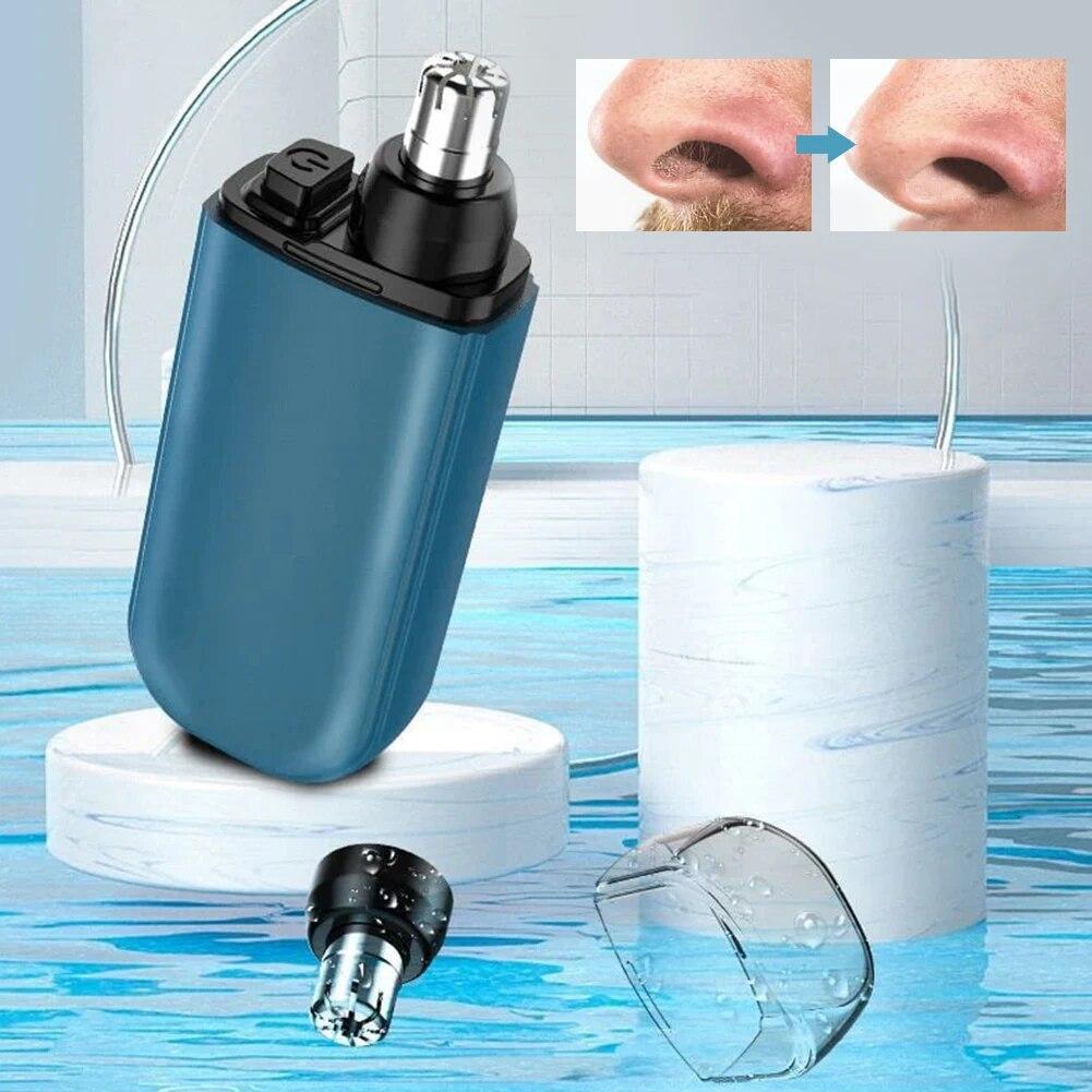 Nose Hair Trimmer USB Charging Dual-Edge Blades Electric Portable Men Mini Nose Hair Trimmer Face Care Kit Tools 7000 RPM