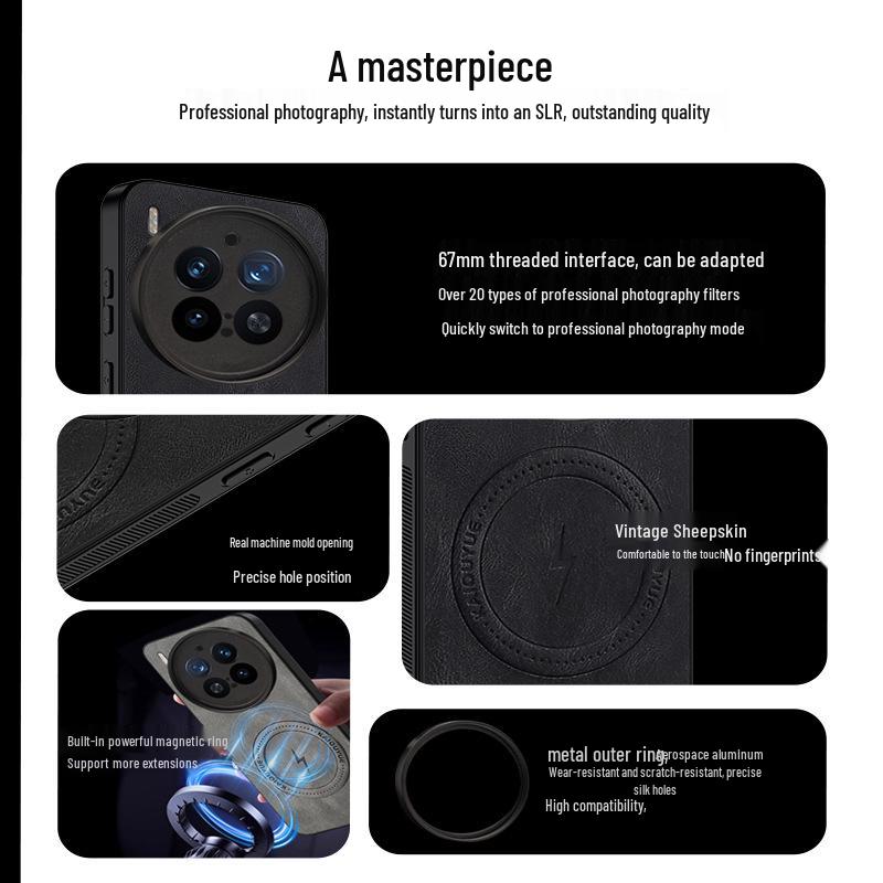 VIVO X300 Pro Pouzdro s filtrem na telefon & Sada pro zrcadlovkovou fotografii: 67MM ND filtr & CPL polarizátor