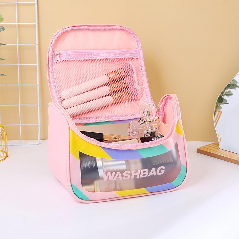 Bolsa de Maquillaje Transparente Impermeable: Organizador de Cosméticos y Neceser Portátil