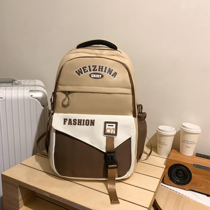 New Schoolbag Retro College Style High School Student Backpack Flow College Student Couple Backpack