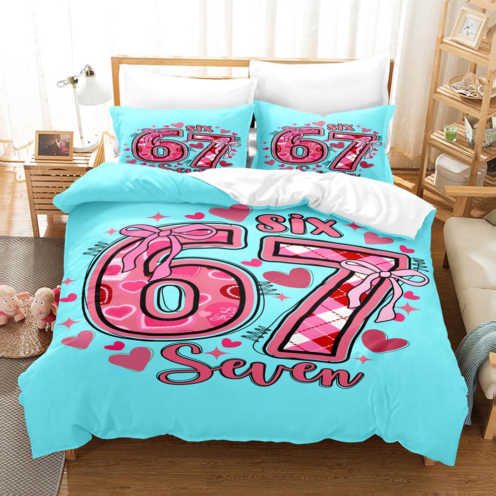 Blue 67 POP Culture 3D Print Bedding Set Modern Style Soft Duvet Cover Set King Queen Twin Size Birthday Gift for Bedroom Decor