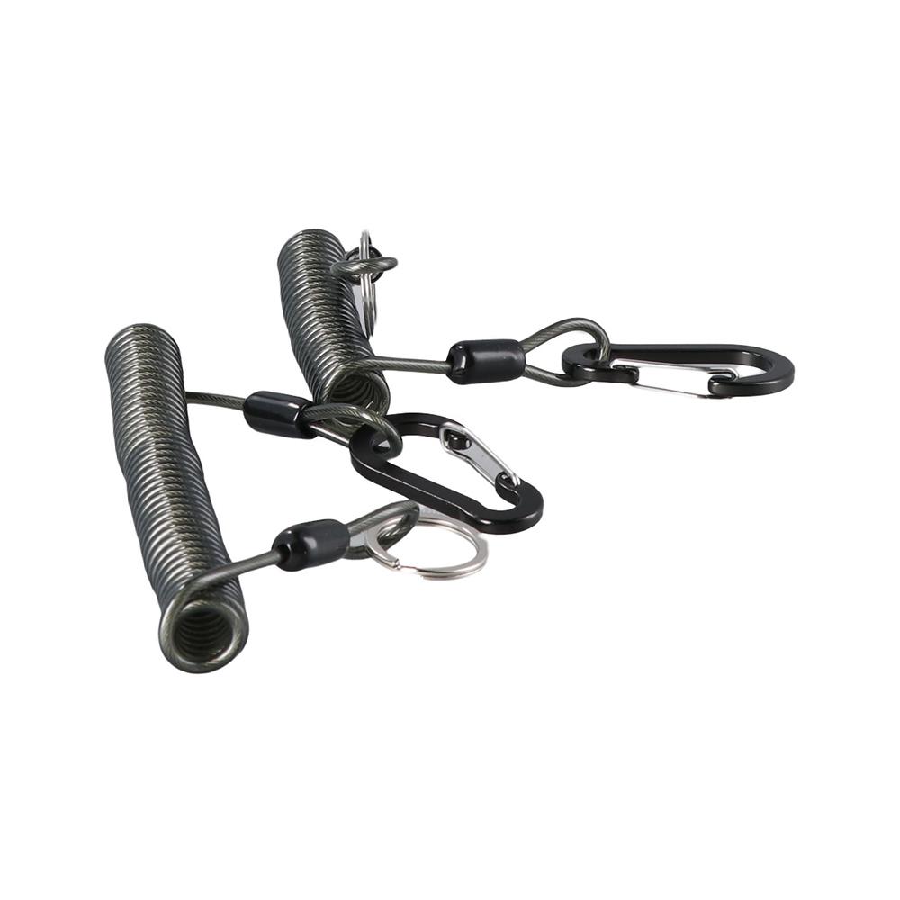 Key Lanyard Safety Rope Fishing Lanyard Fishing Coiled Lanyard Fishing Missed Rope Wire Spring Rope