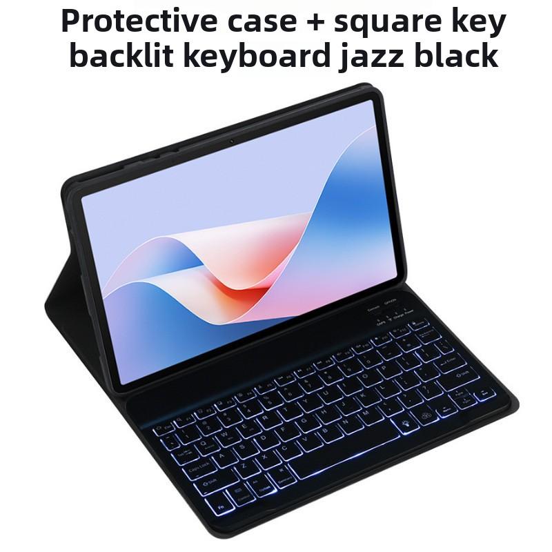 Leather Keyboard Case for Lenovo Tab K11 45 Plus 2024 Bluetooth Keyboard Cover TB352FU