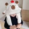Cold Proof Warm Hat Cute Capybara Hooded Hat Scarf Fashion Ear Protection Cap  Winter