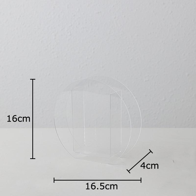 Transparent Acrylic Vase Minimalist Floral Plant Pots Table Decoration Flowers Arrangement Geometric Vases Room Aesthetic Decor