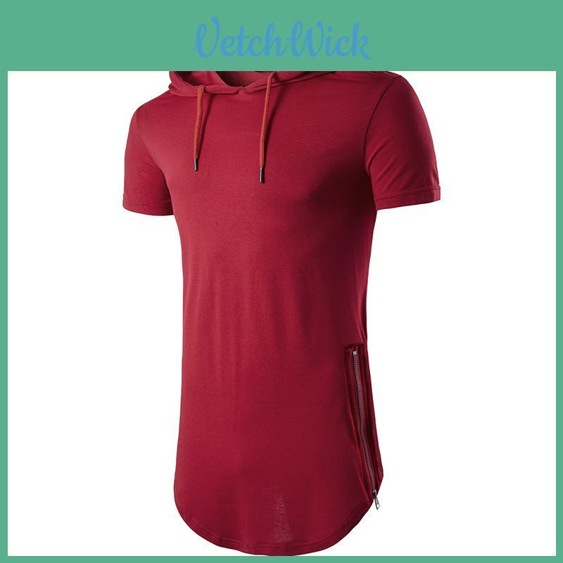 Mens Slim Fit Short Sleeve Hooded Tee With Premium Quality Muscle Tops For Casual Fashion
