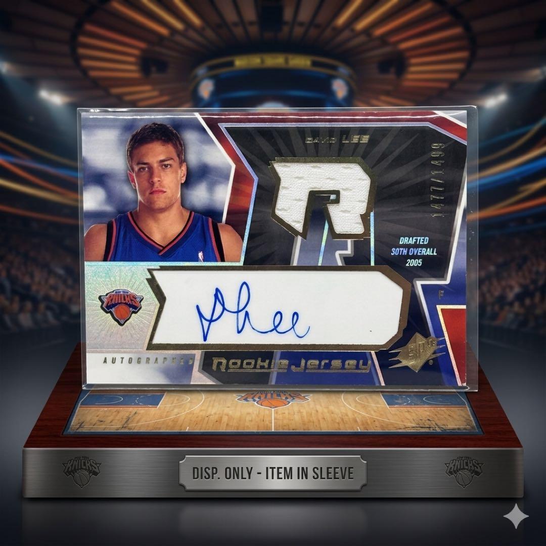 Used David Lee David Lee Knicks SPx Autographed Jersey