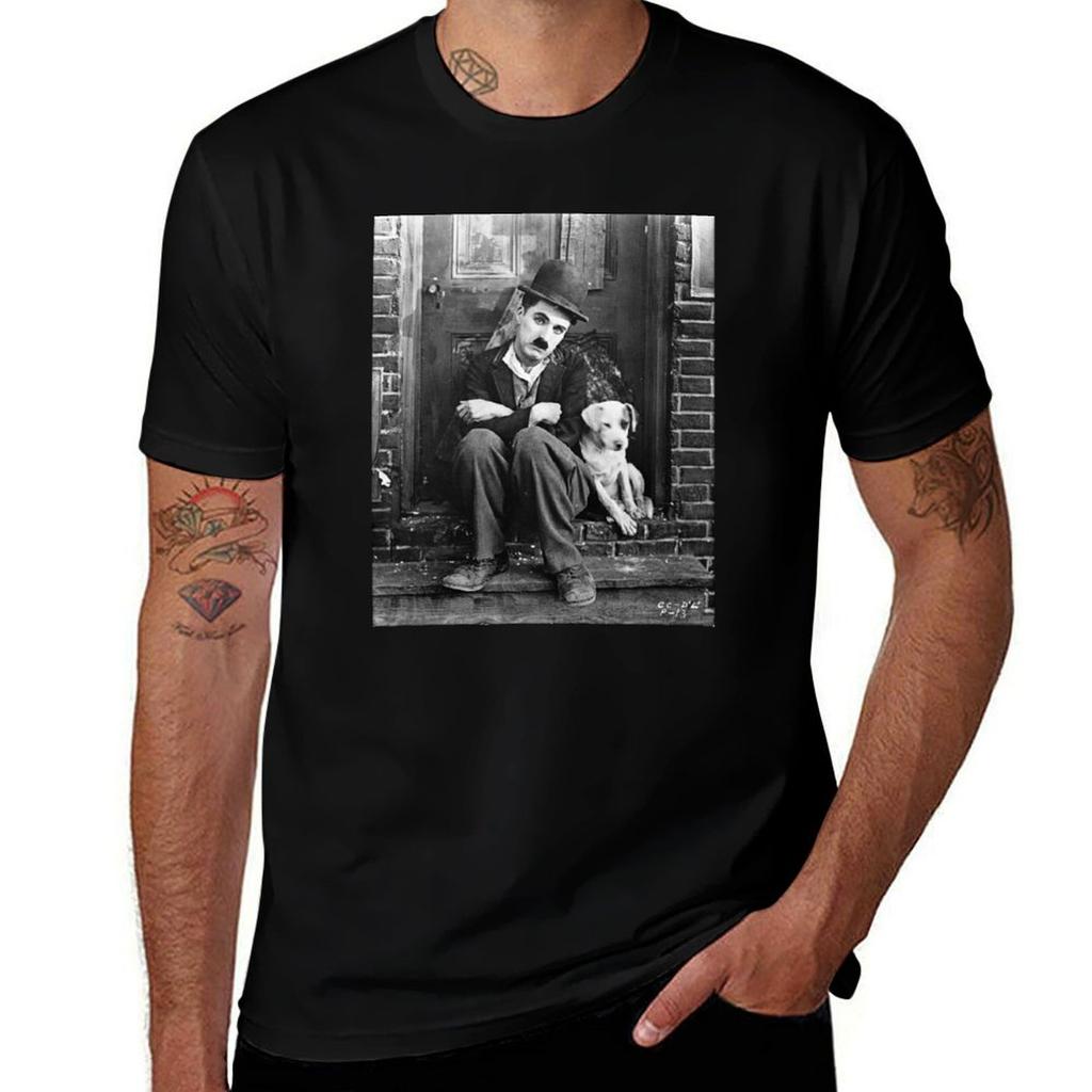 Charlie Chaplin - A Dog's Life T-Shirt Anti-Pilling Casual T-Shirt