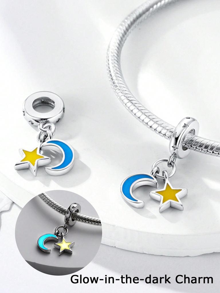 Charms Plata Moon Stars Sun Beads Charm Copper Plated Fit Charms Copperoriginal Bracelet For Jewelry Making Diy Charm