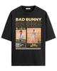Pop Music Tee Bad Bunny Graphic Tshirt Unisex Unisex Oversized Streetwear Unisex Casual Cotton High Quality Female Male Clothing