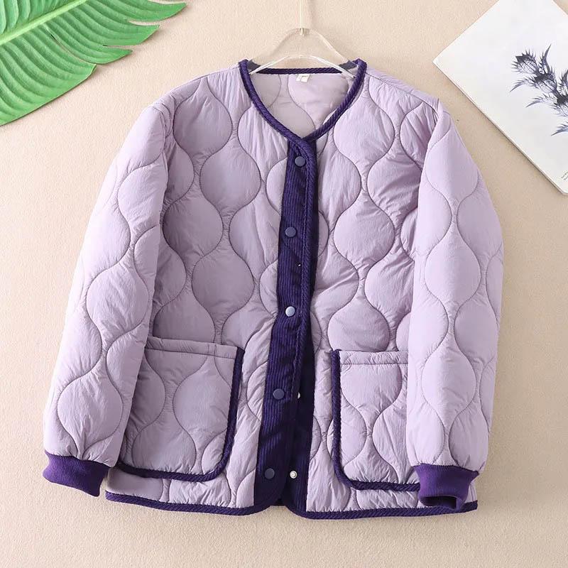 Mantel für Damen Baumwolle Winter Verdickt Einfarbig Übergröße Doppellagig Windjacke Lässig Daunenjacke