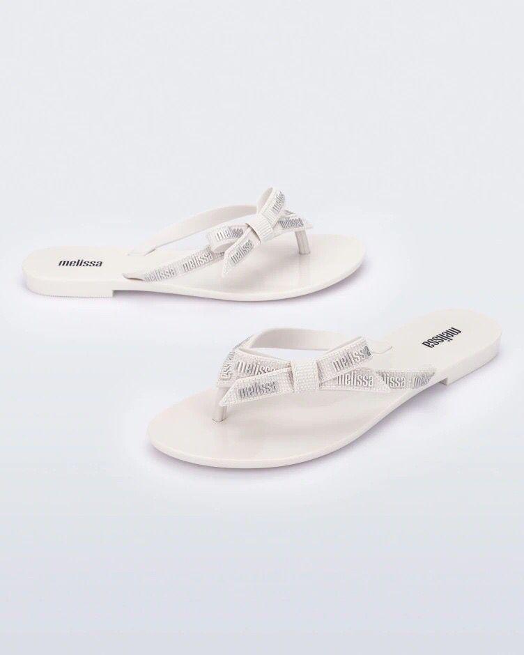 2025 Melissa moteriškos šlepetės su kaspinėliu - paprastos, madingos, plokščiapadės vasarinės paplūdimio šlepetės