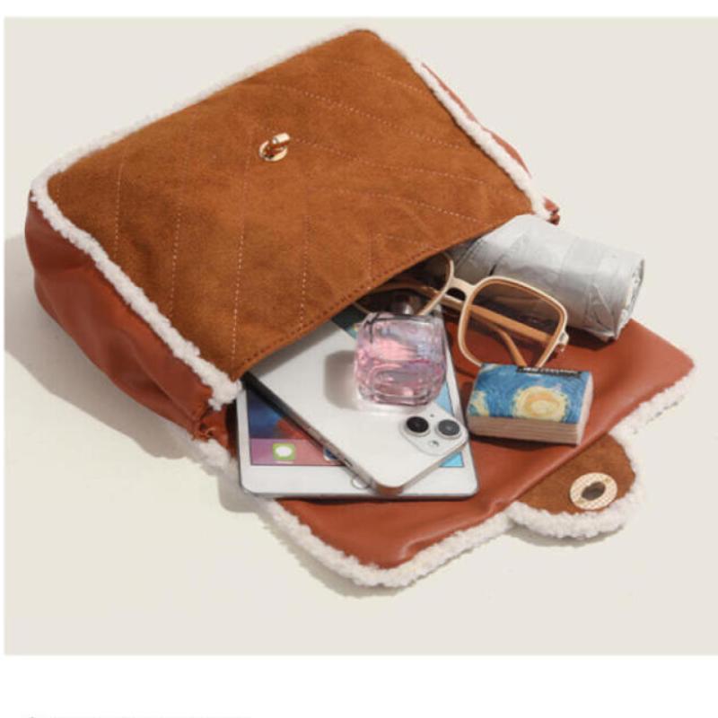 New Fashion Square Bags Female Shoulder Bags Retro Brown Niche Design Advanced Chain Bags Women's Leisure Trend Crossbody Bags