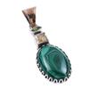 Natural Malachite,Citrine Gemstone 925 Solid Sterling Silver Pendant 2" r5i02