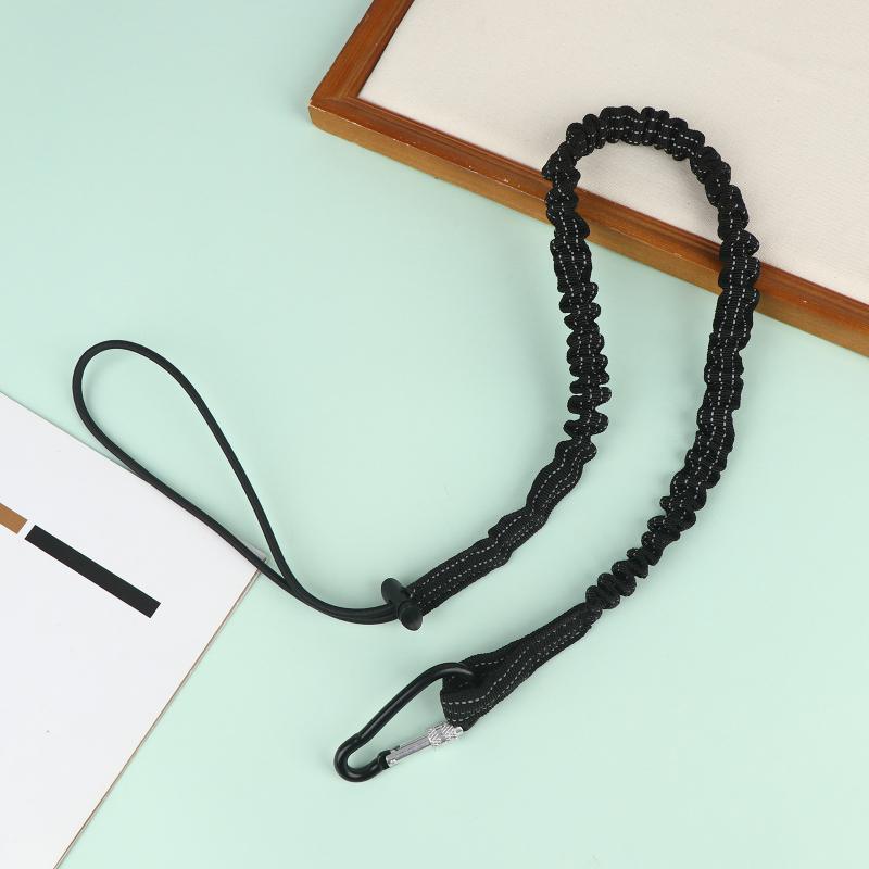 Safety Bungee Tether Tool Lanyard With Carabiner Hook Climbing Working Anti-Falling Safety Rope Aerial Work Climbing Accessories