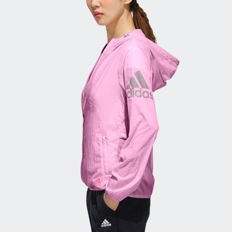 adidas Women's Pink WB BOS Hooded Jacket FJ1110