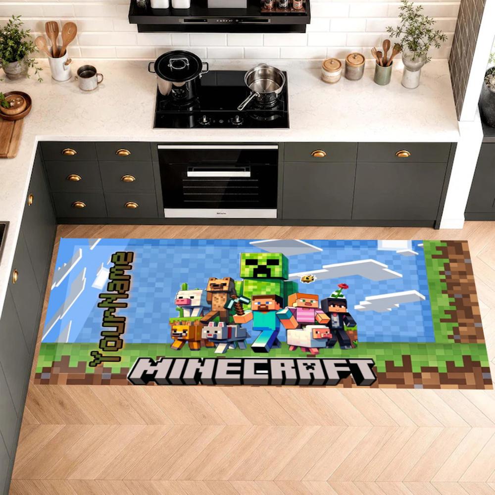 Minecraft Customize Your Name Kitchen Rug Runner Rug Laundry Mat Hallway Entryway The Best Gift Choice